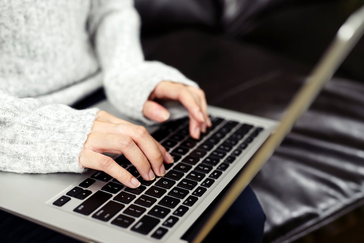 Woman Using Laptop 